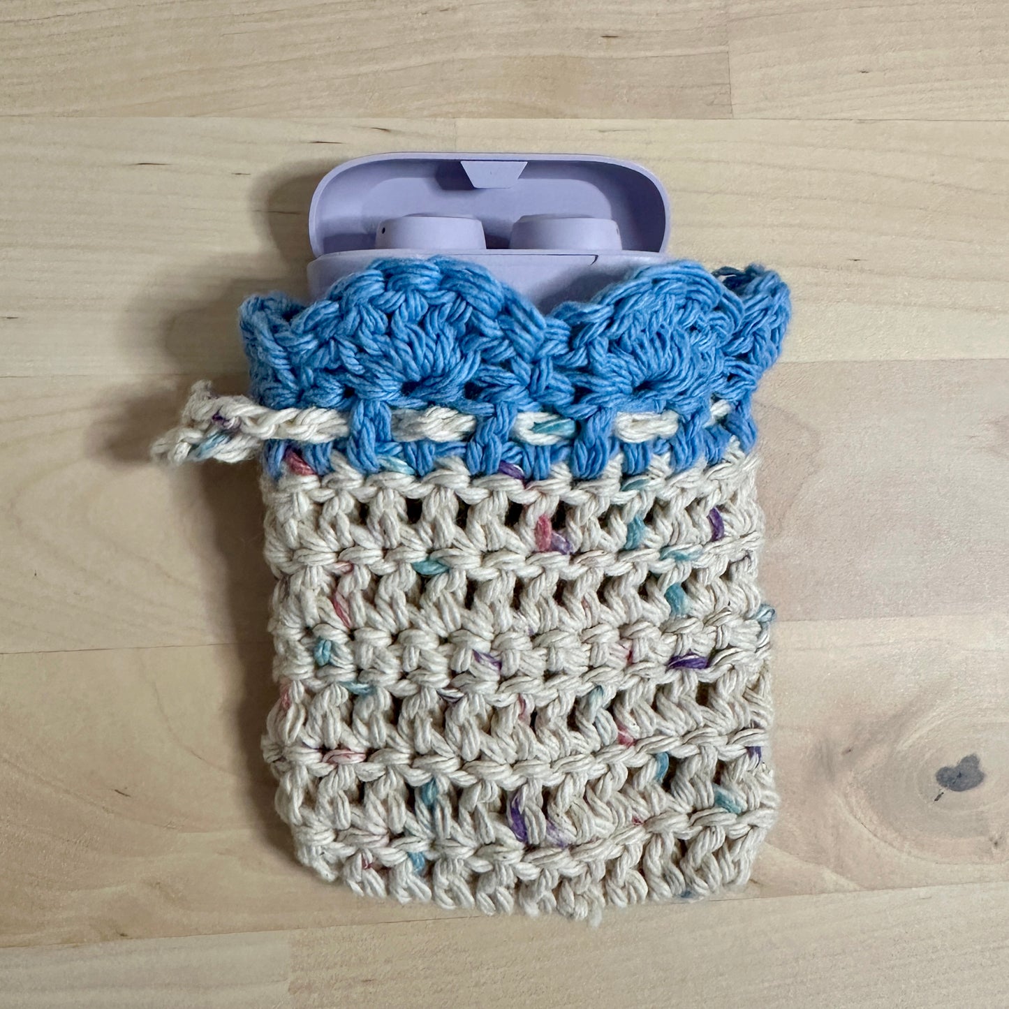 Blue Confetti Audiophile Earbud Pouch