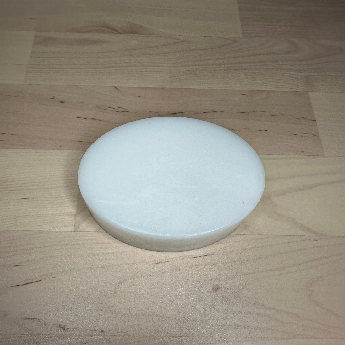 White bar of soap from the top.