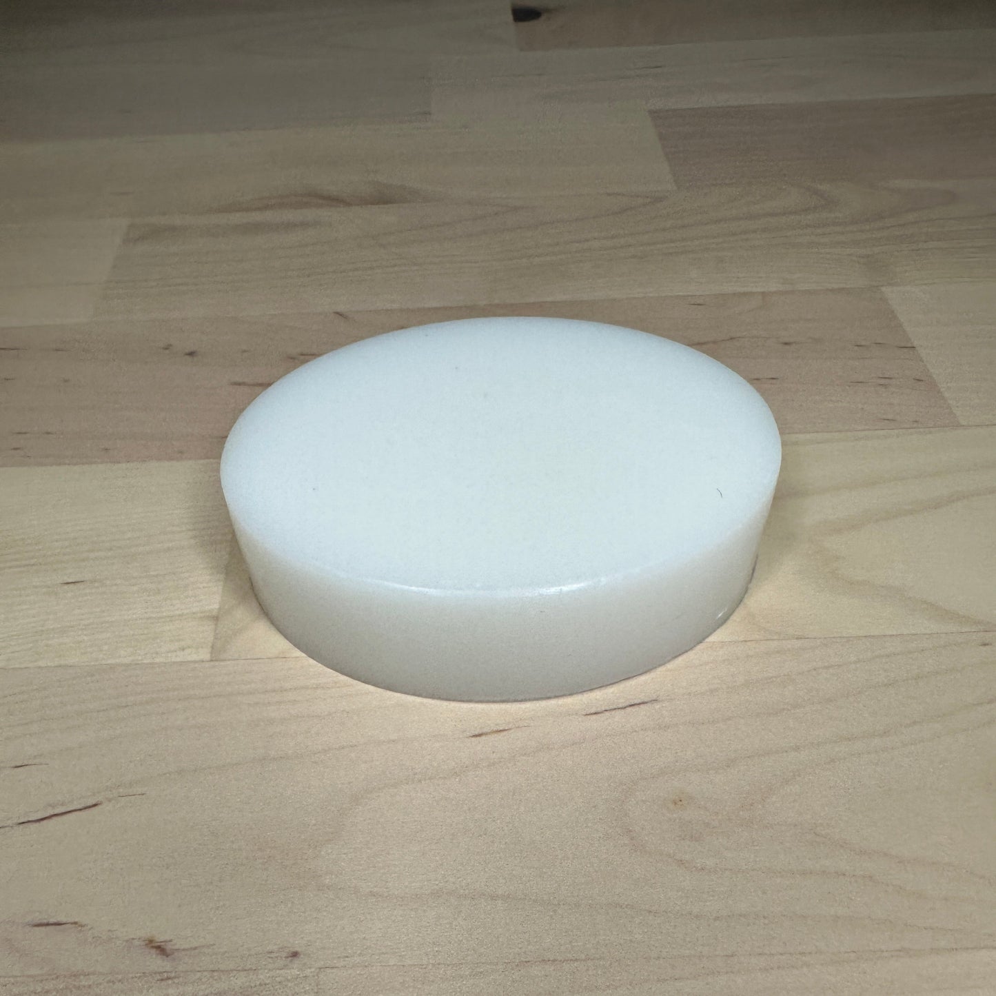 White bar of soap from the side.