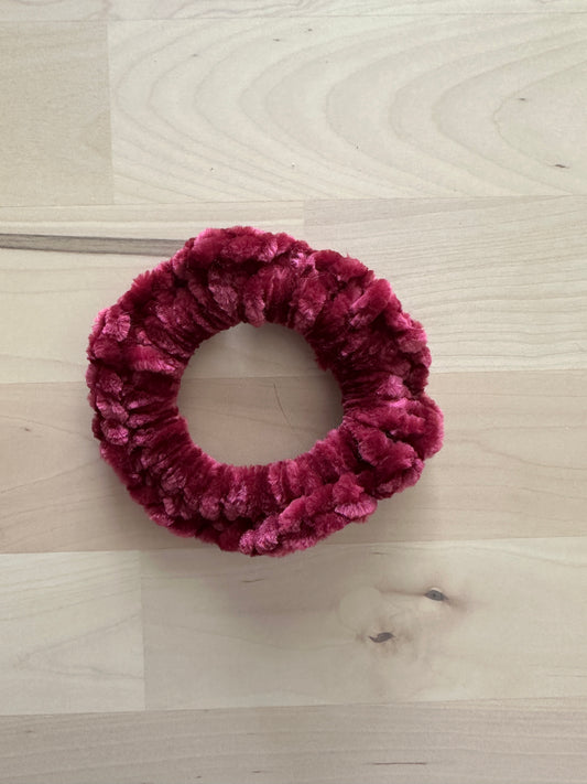 Mini Velvet Crochet Scrunchie