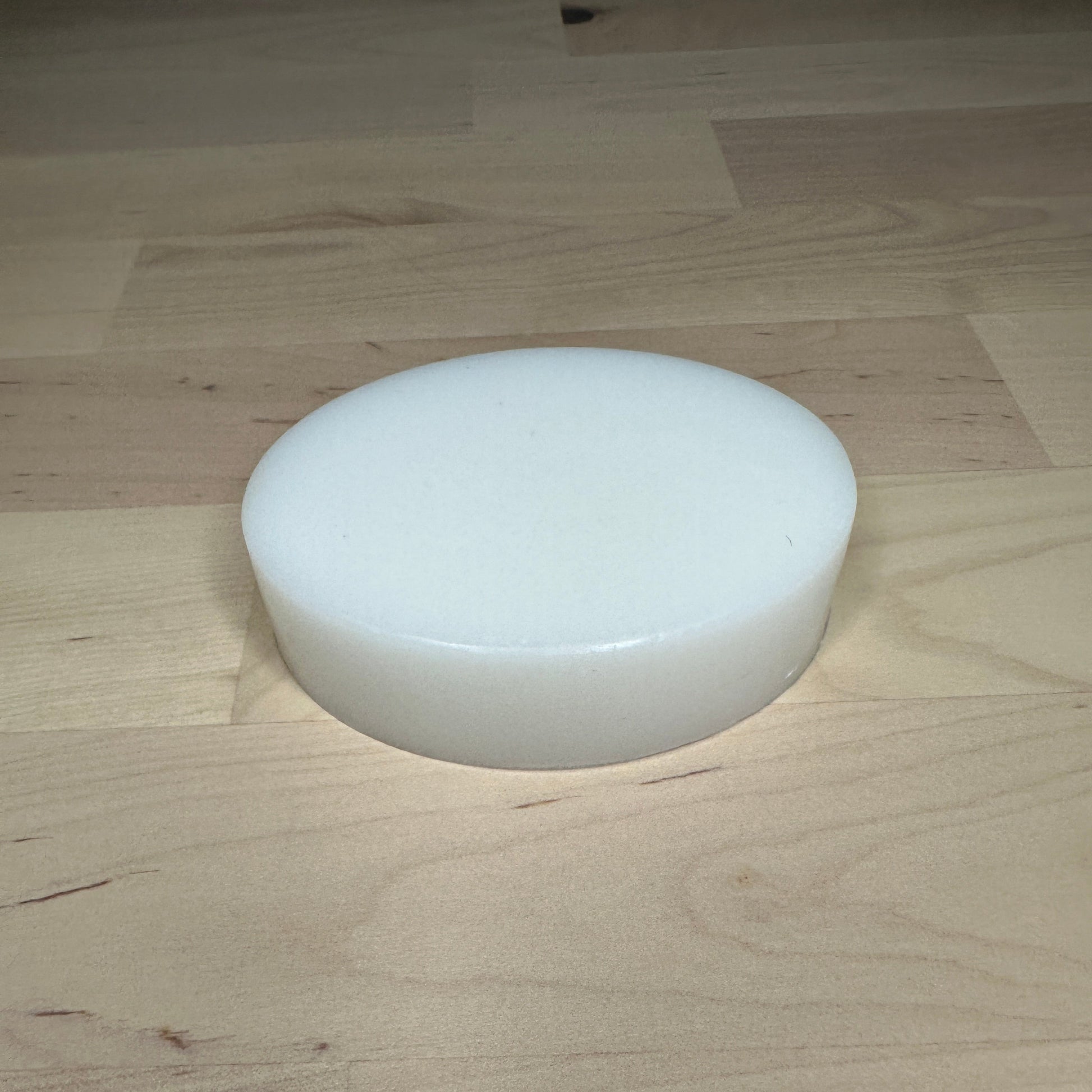 White bar of soap from the side.
